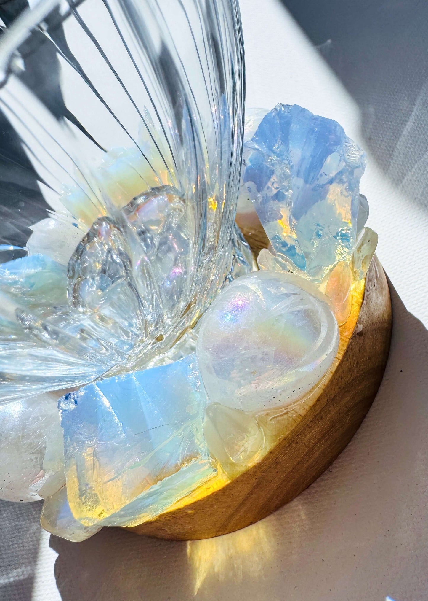 “Opal Glow” Crystal Bowl