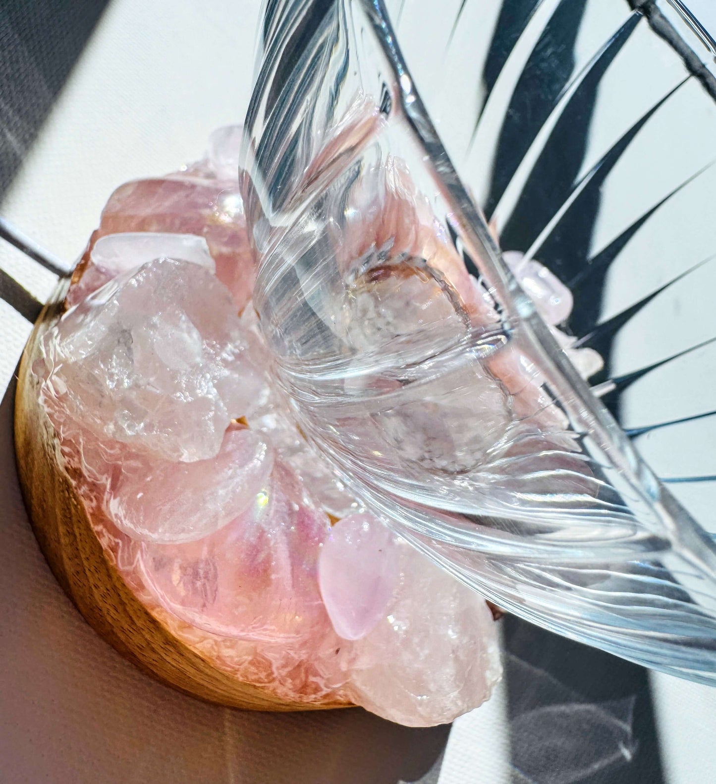 Rose Aura Crystal Bowl