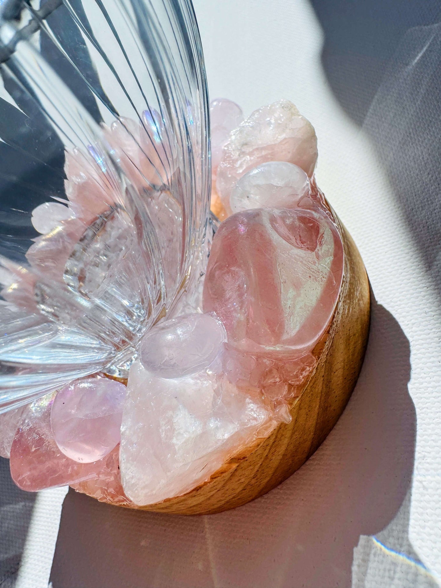Rose Aura Crystal Bowl