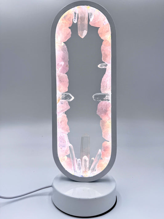 Crystal lamp  - 'starlit Rose” 30cm