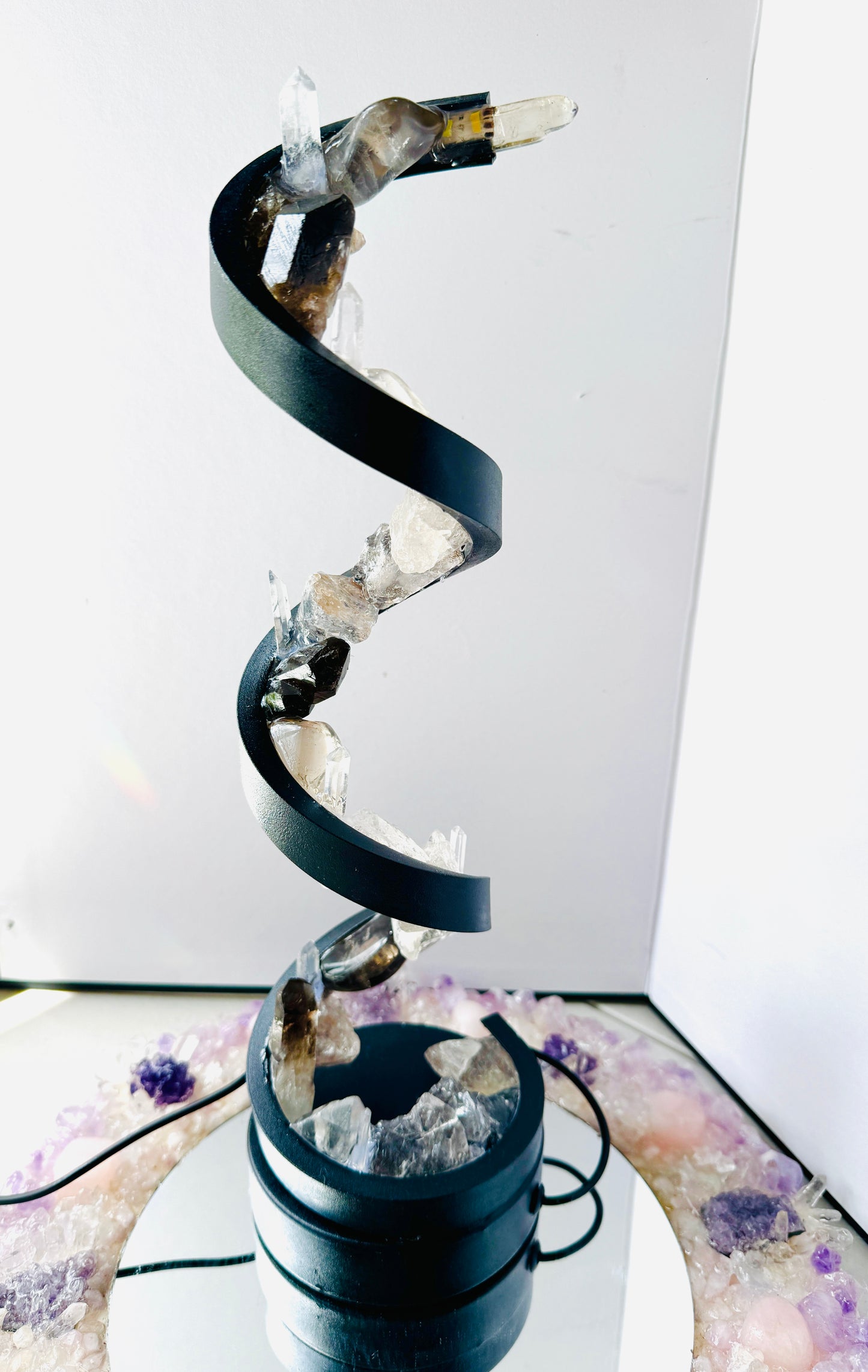 Crystal lamp Spiral “ moon beams”