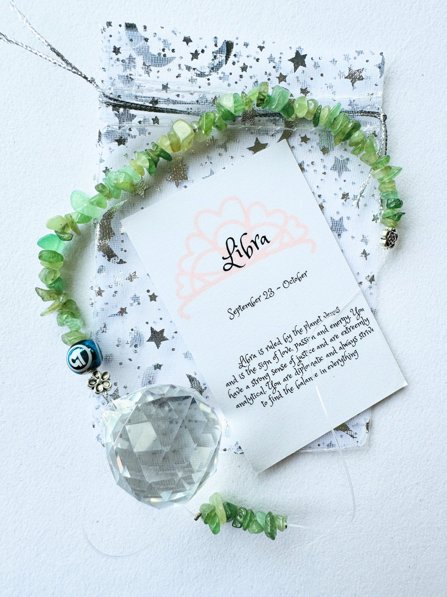 Zodiac Sun Catcher With Zodiac Bead.
