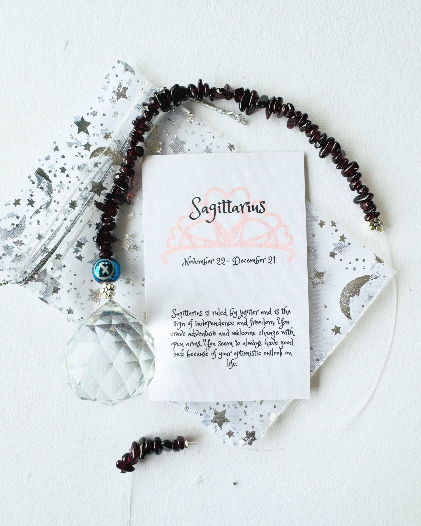 Zodiac Sun Catcher With Zodiac Bead.