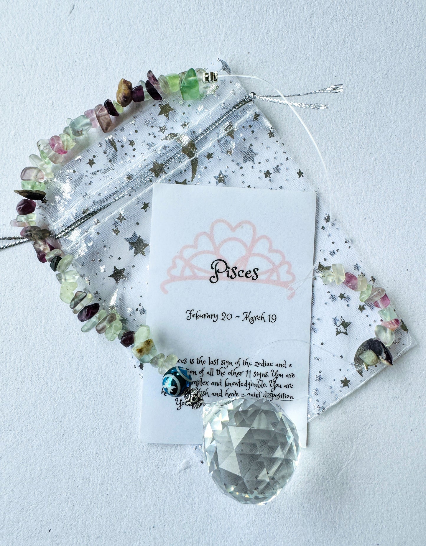 Zodiac Sun Catcher With Zodiac Bead.