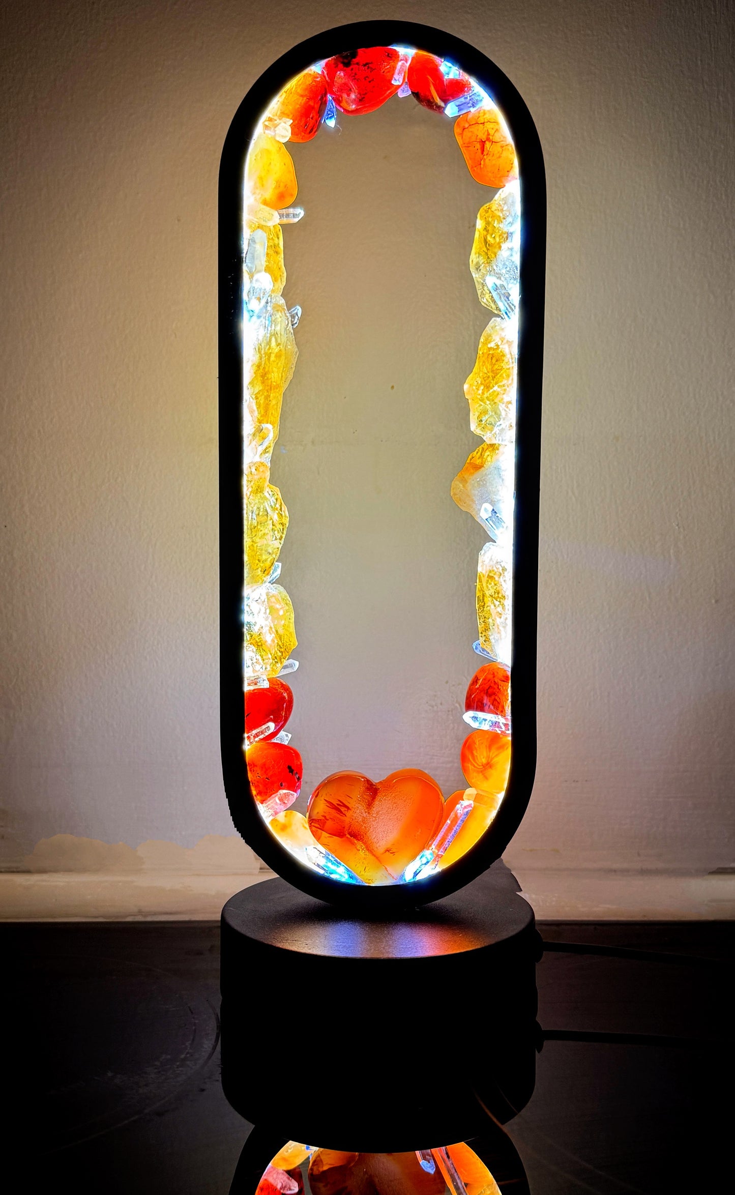 Crystal Portal Lamp “Fire Heart”