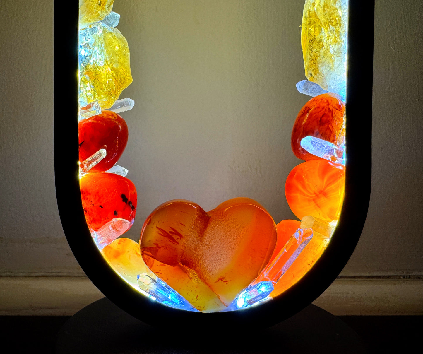 Crystal Portal Lamp “Fire Heart”