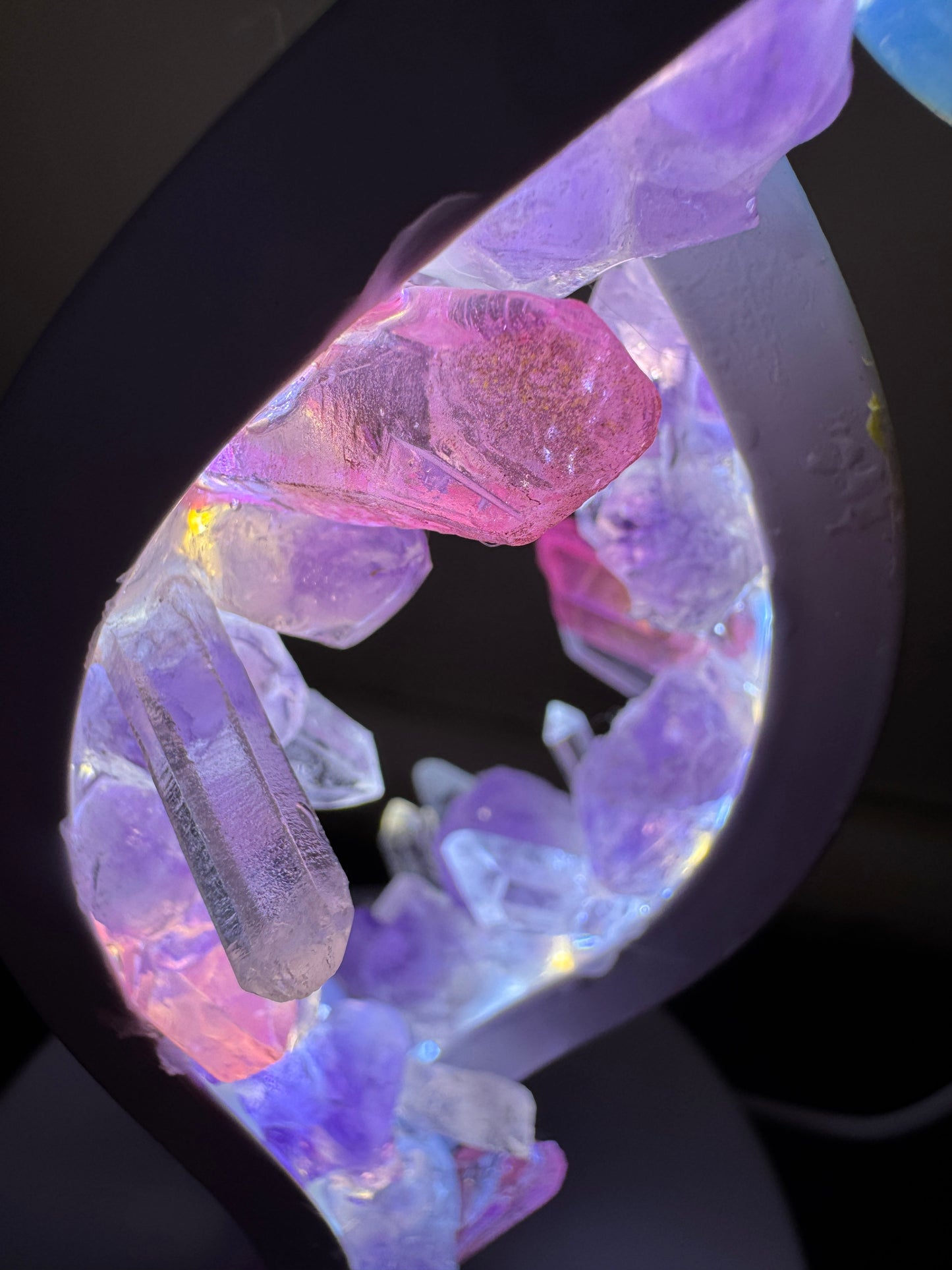 Crystal Twist Lamp “opal Aura”