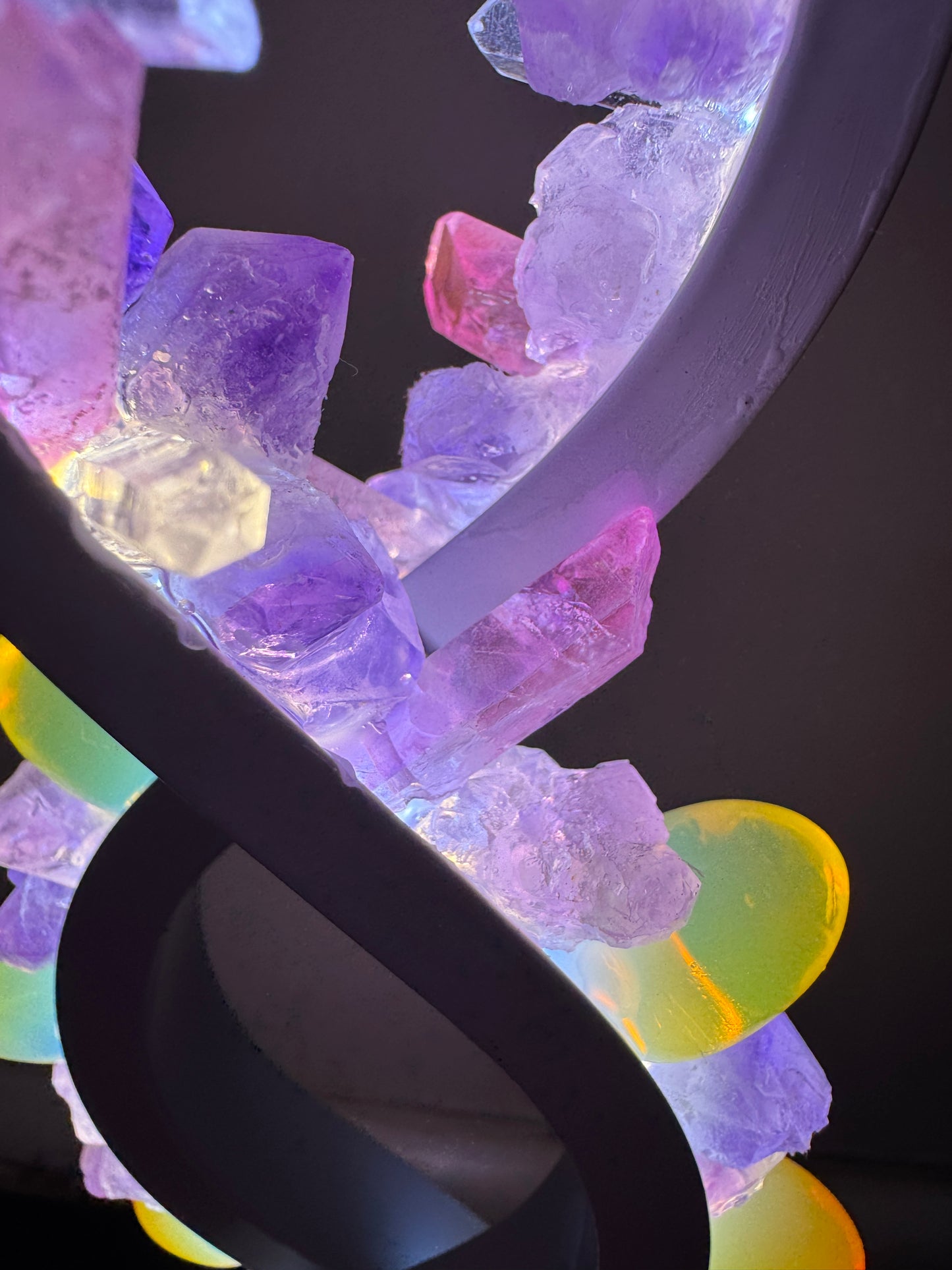 Crystal Twist Lamp “opal Aura”