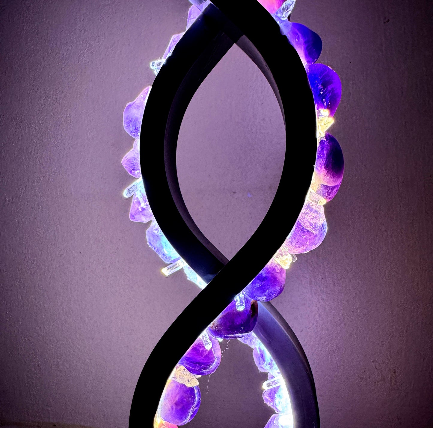 Crystal Lamp “ Spirit Light Spiral Twist”