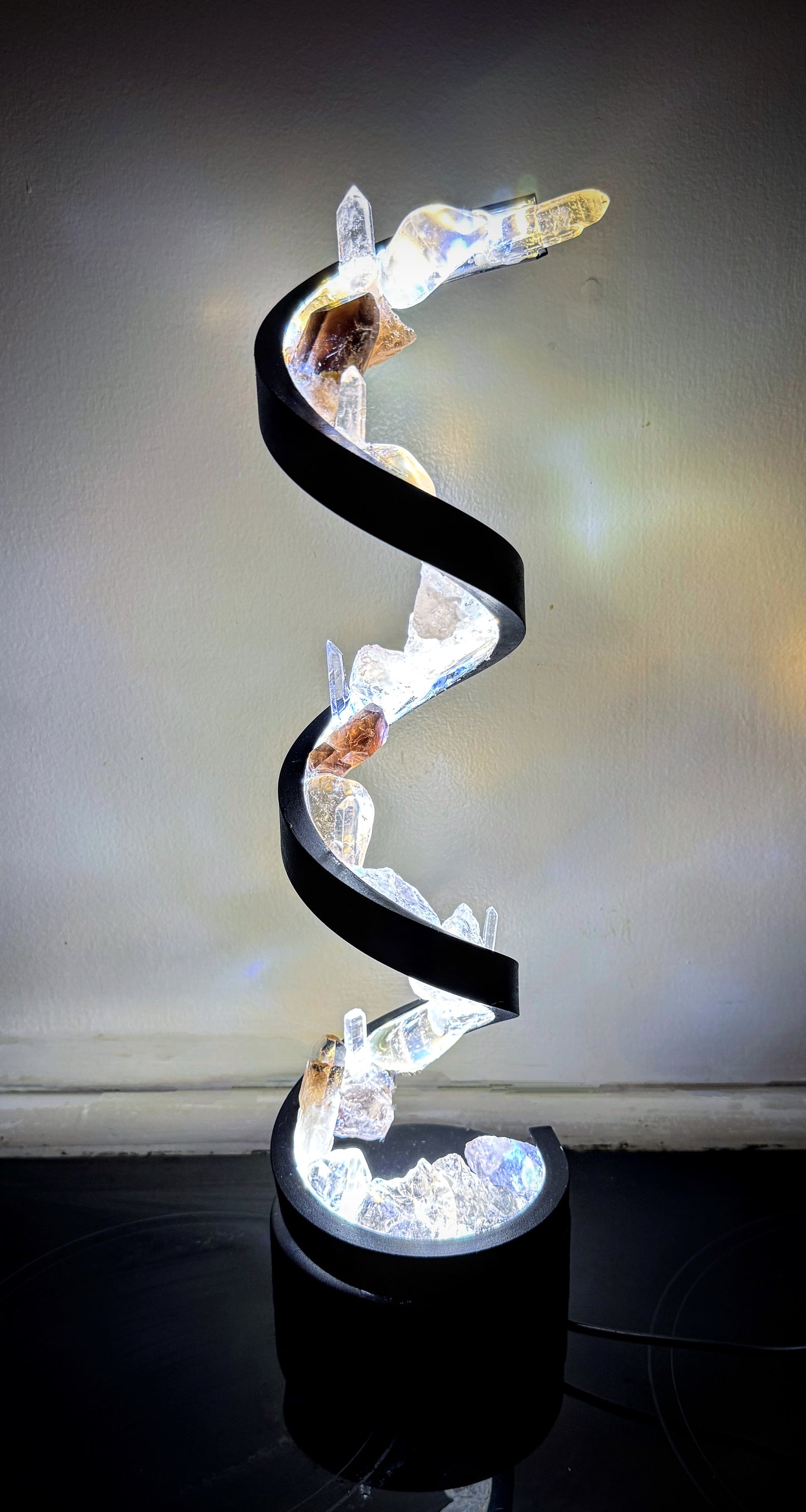 Crystal lamp Spiral “ moon beams”