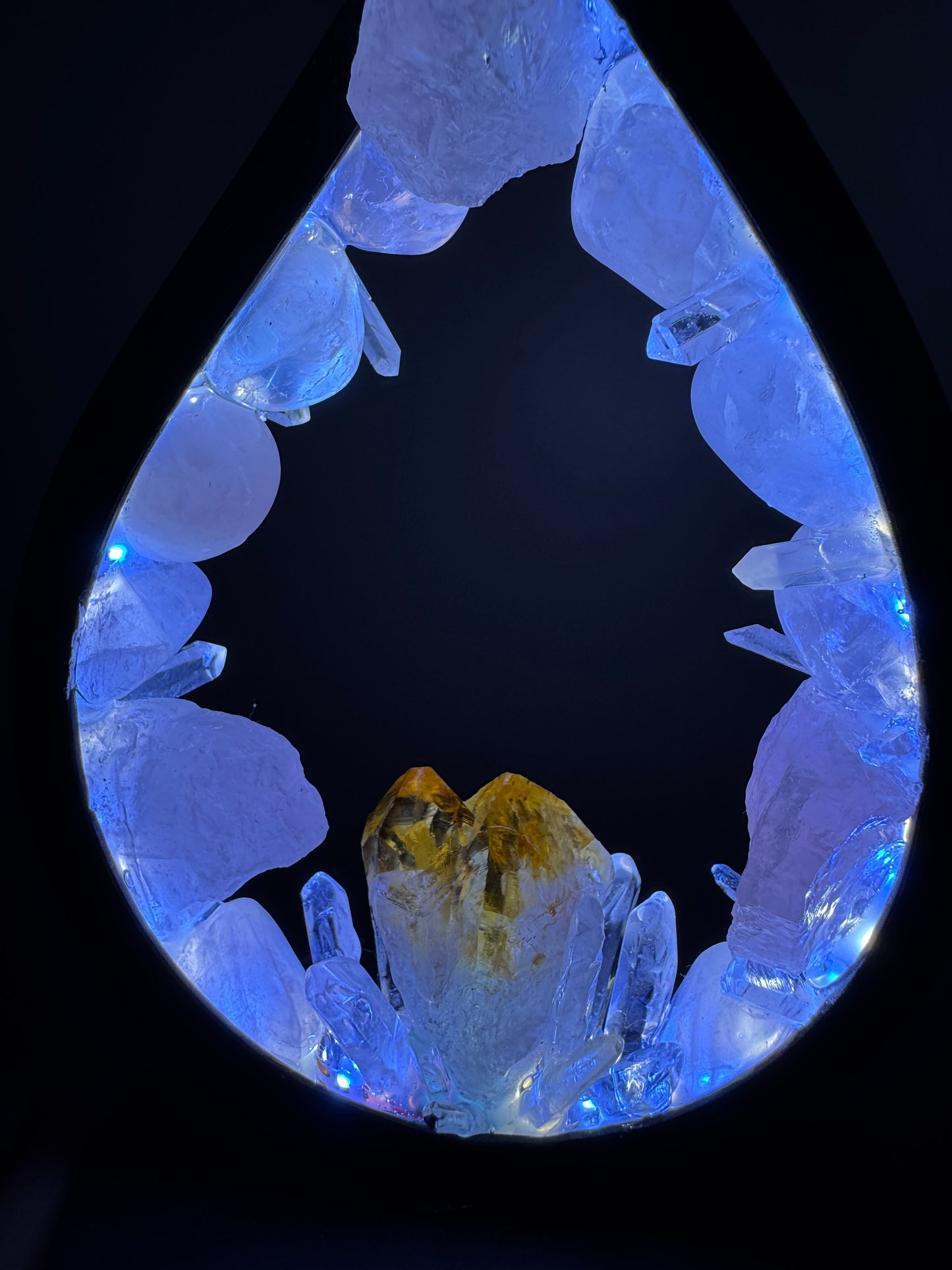 Crystal Flame Lamp “Golden Dawn”