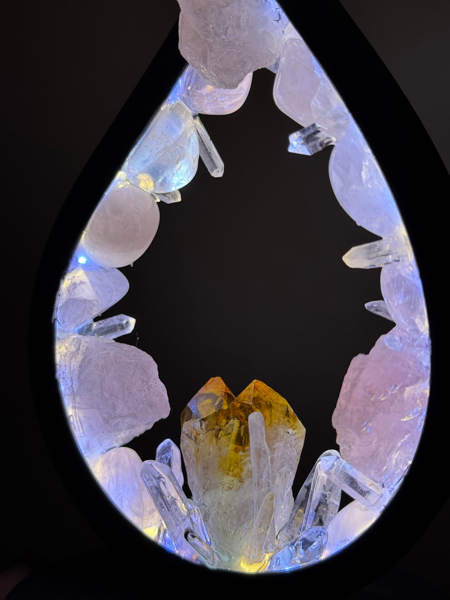 Crystal Flame Lamp “Golden Dawn”