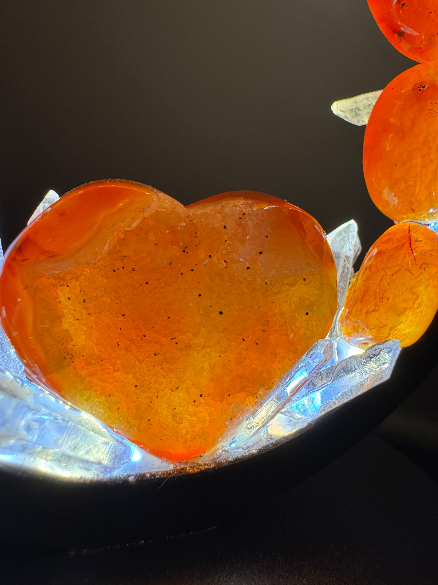 Flame Crystal Lamp “Carnelian Fire”