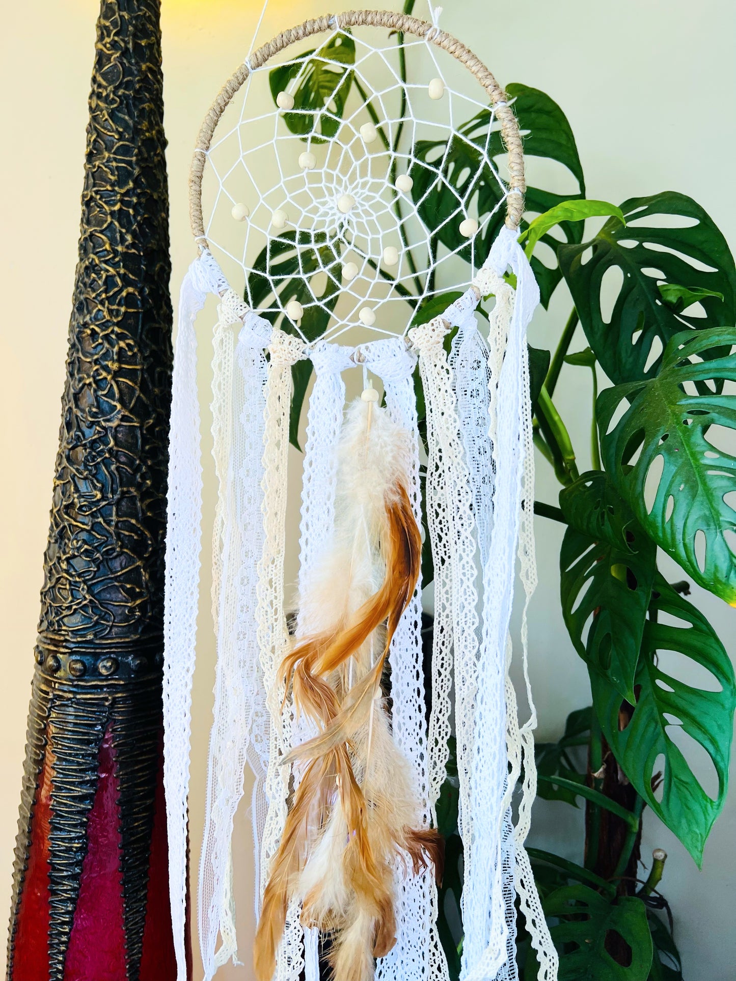 White & Tan Dream Catcher