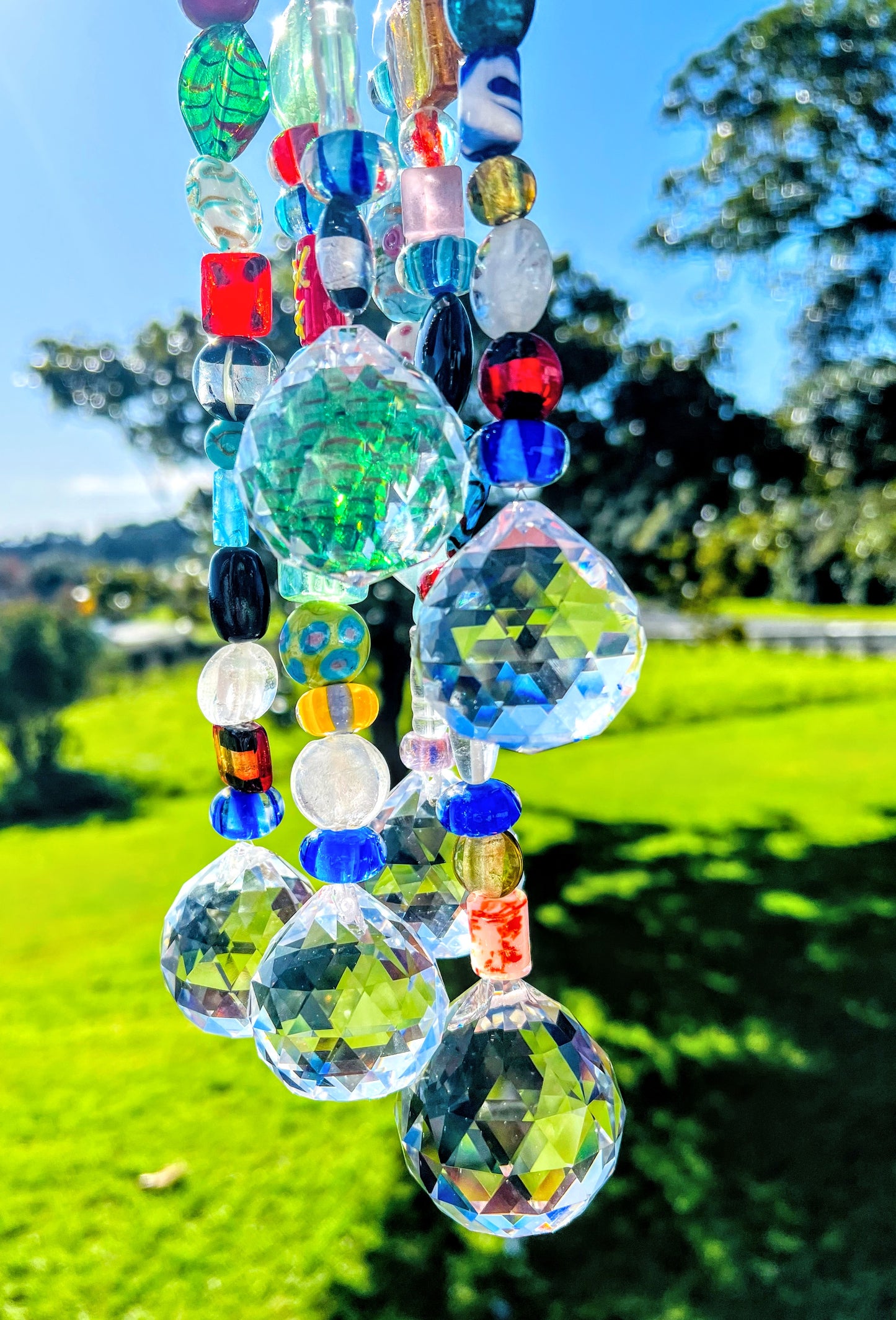 Multi Colour Glass Bead Sun Catchers.