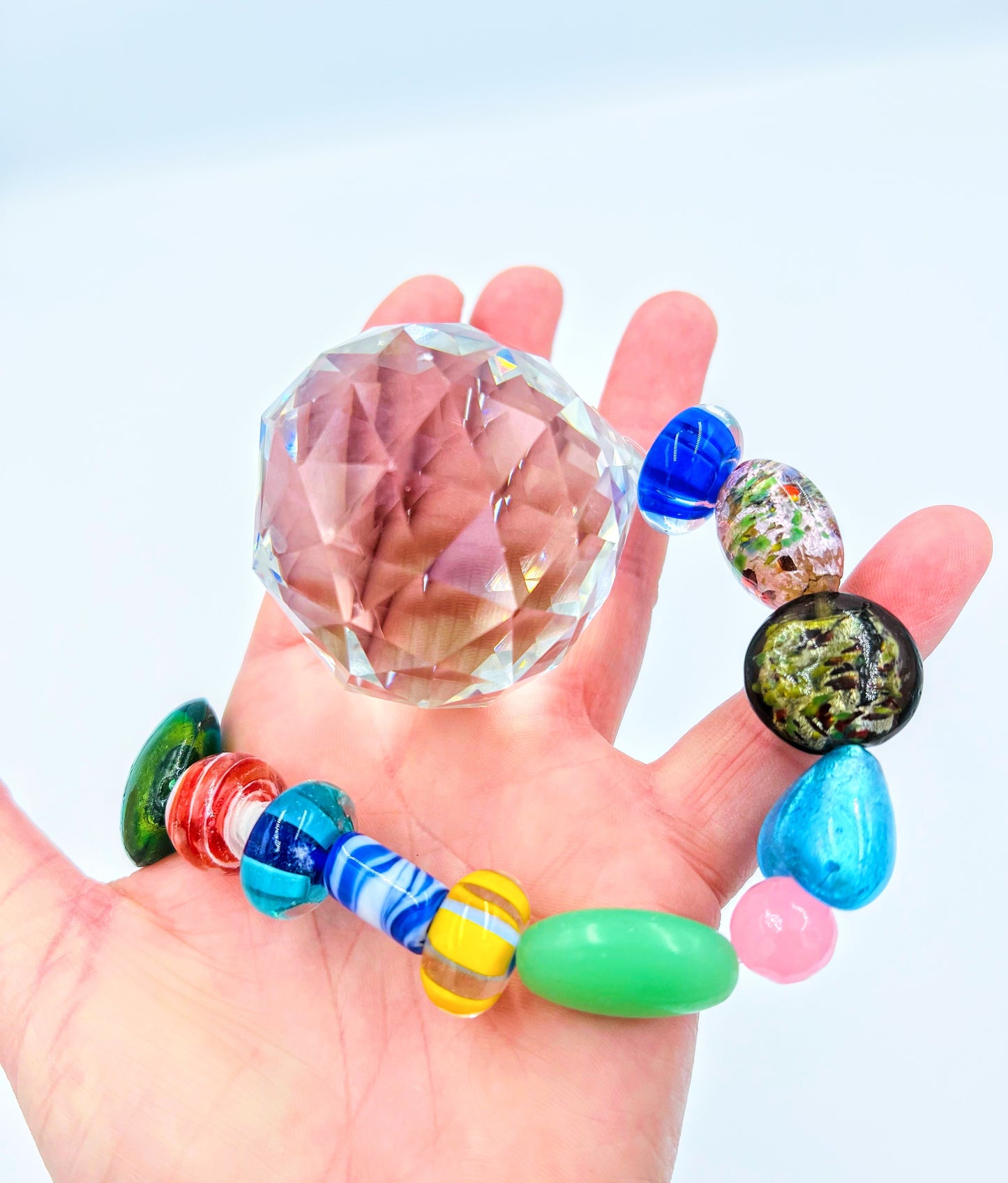 Multi Colour Glass Bead Sun Catchers.