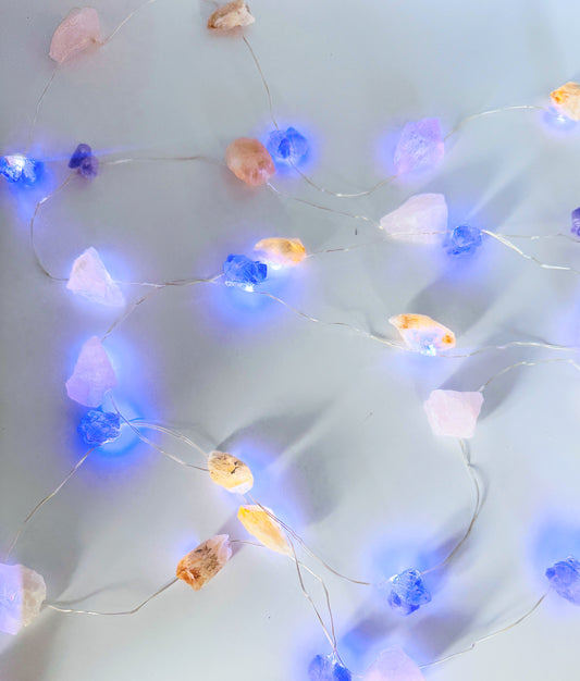 Crystal Fairy Lights Amethyst, Citrine & Rose Quartz 3M