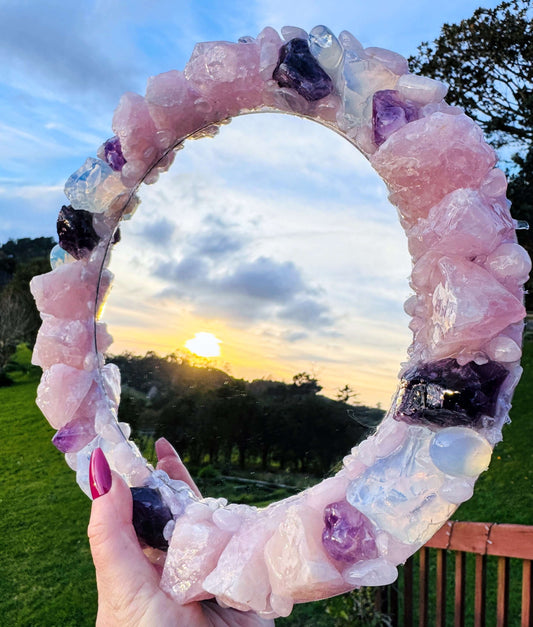 Crystal Mirror- “ Soul Embrace” 25cm