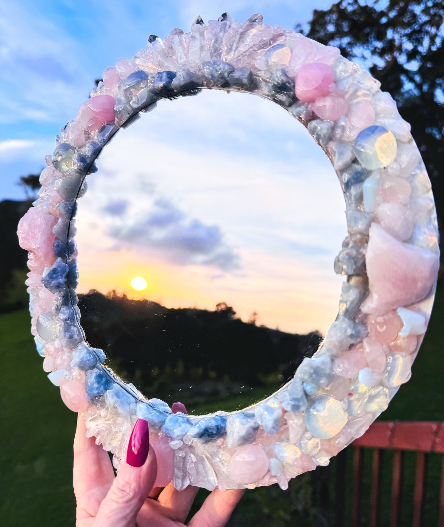 “Sky Whisper” Crystal Mirror