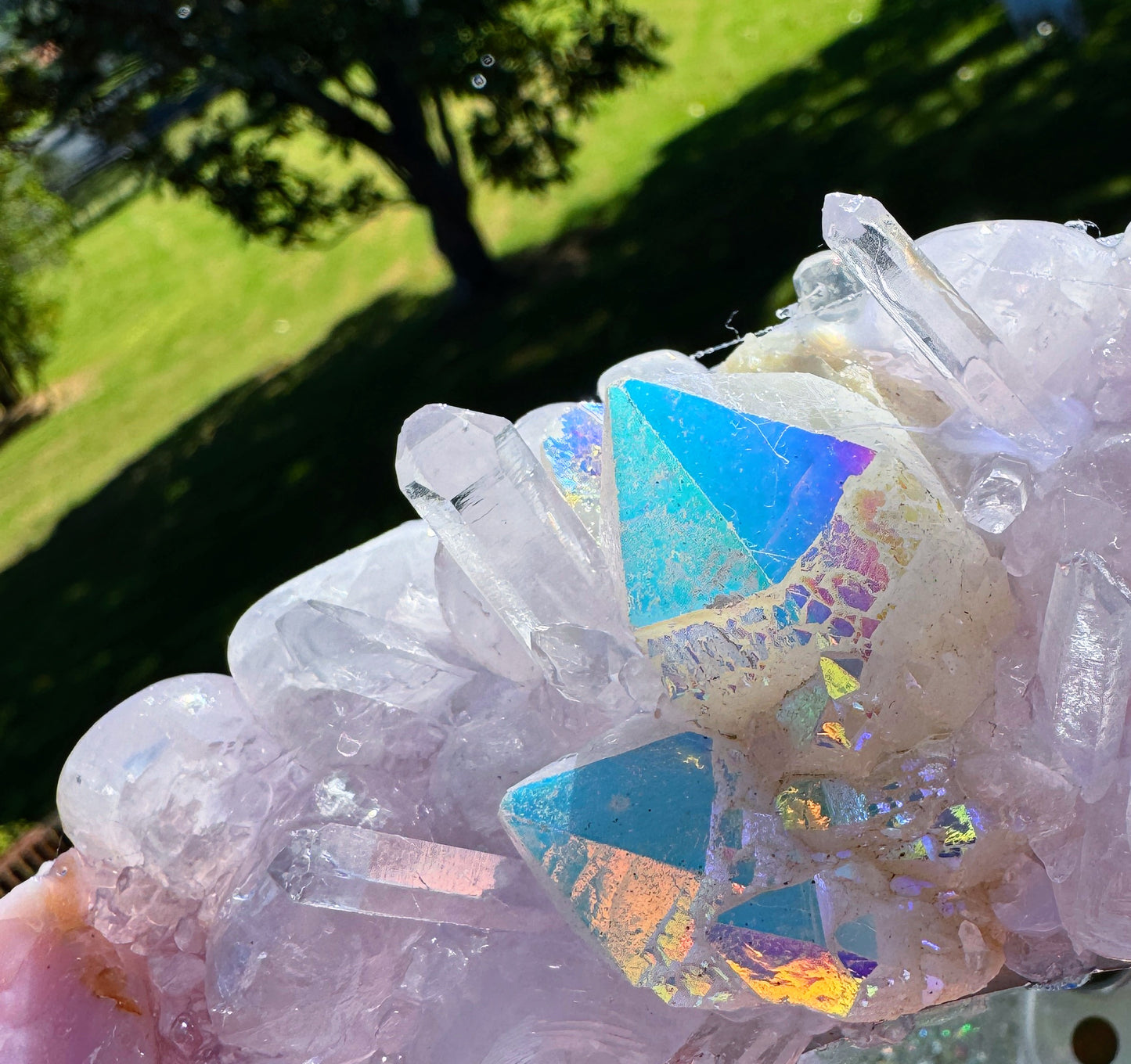 Angel Aura Crystal Mirror 28cm