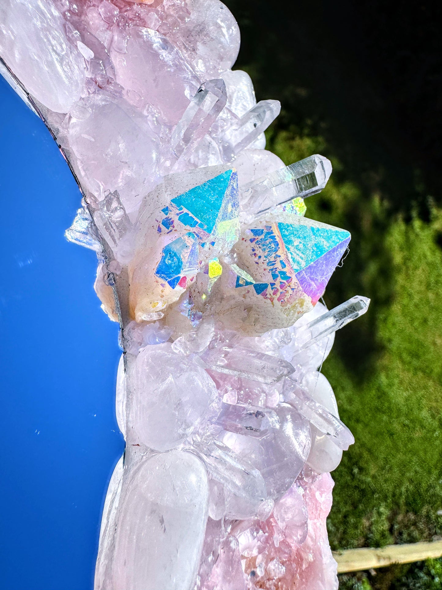 Angel Aura Crystal Mirror 28cm