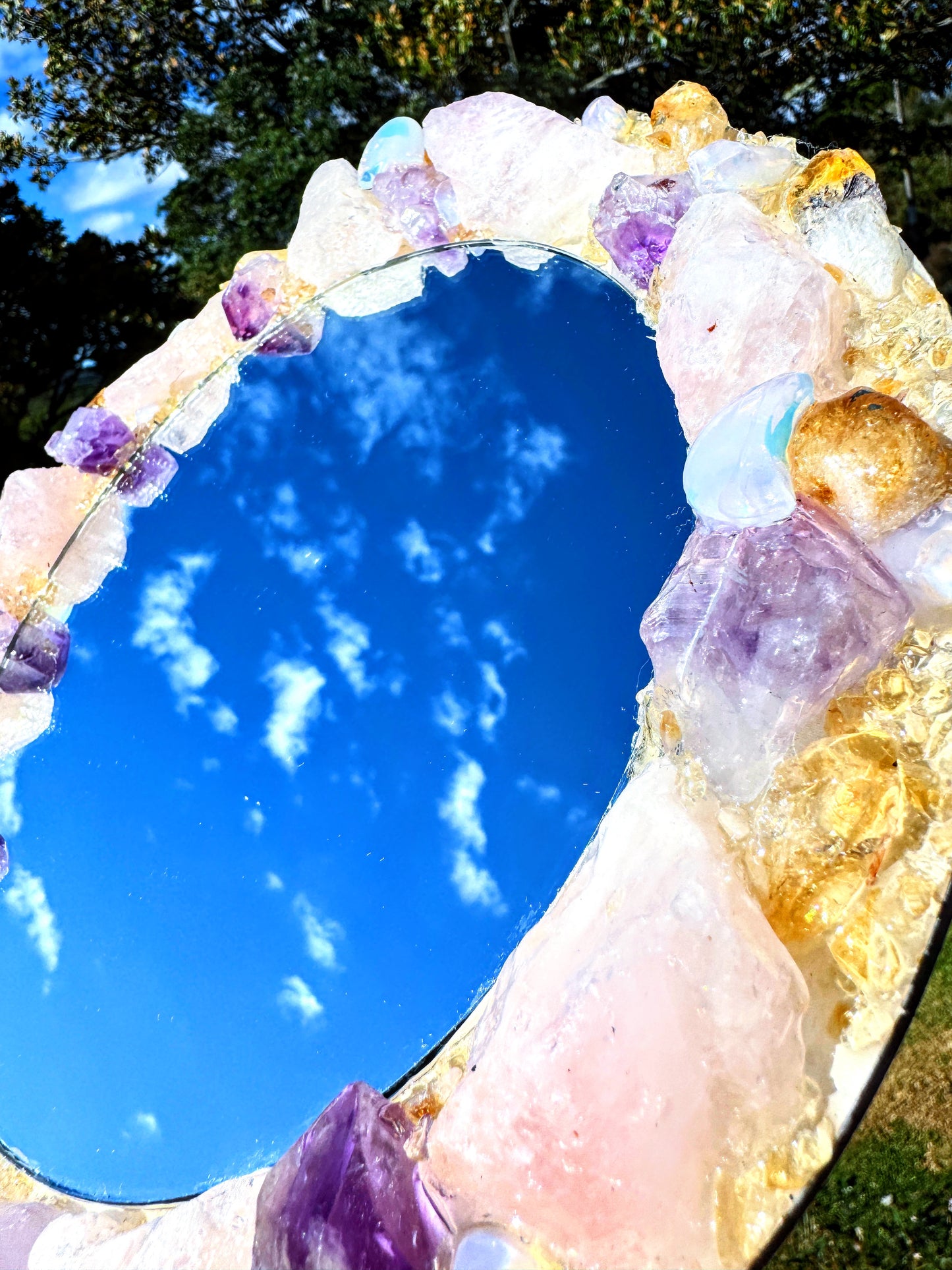 “Moonlight Magic” Crystal Mirror 25cm