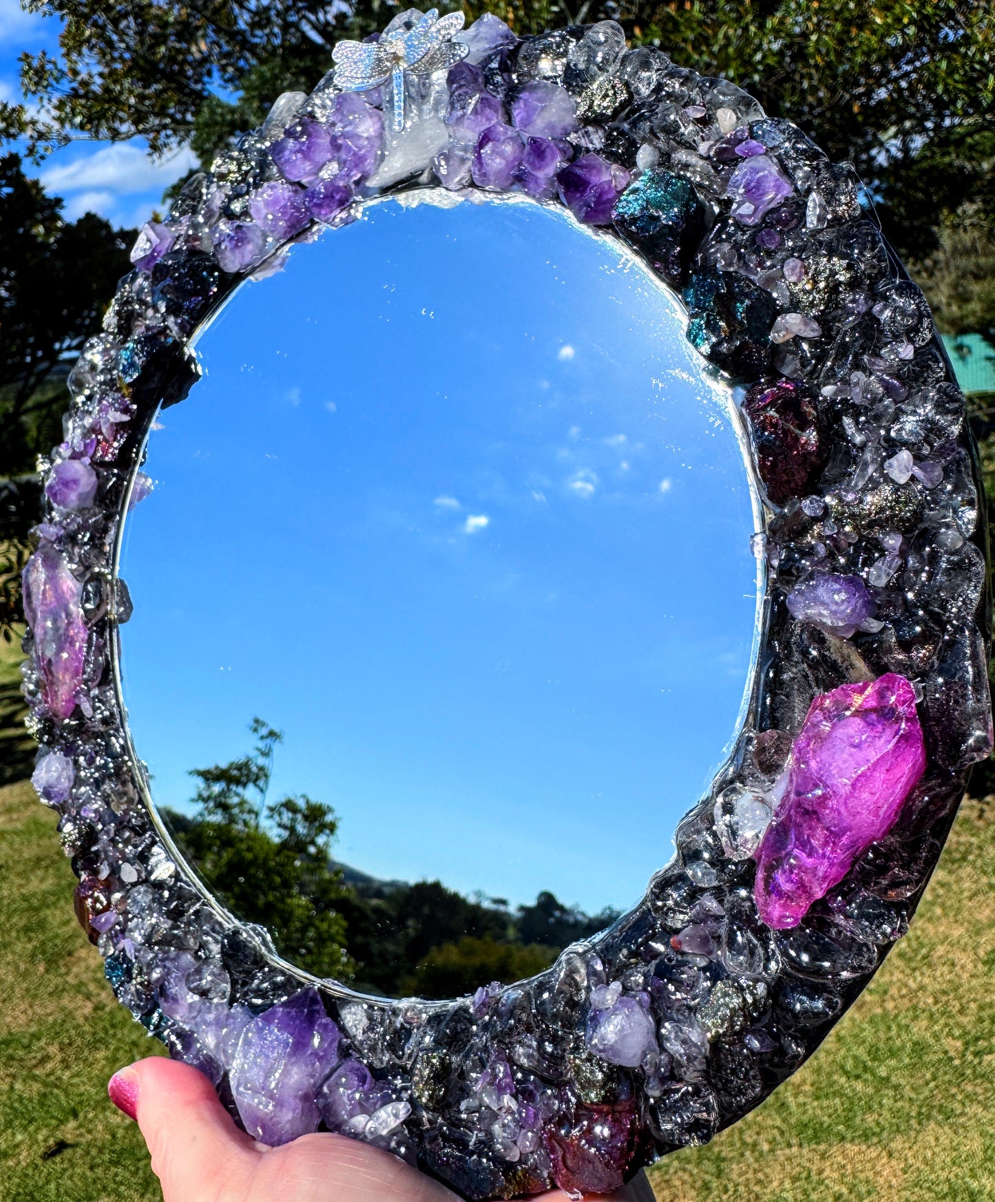 “Kali” Crystal Mirror 25cm