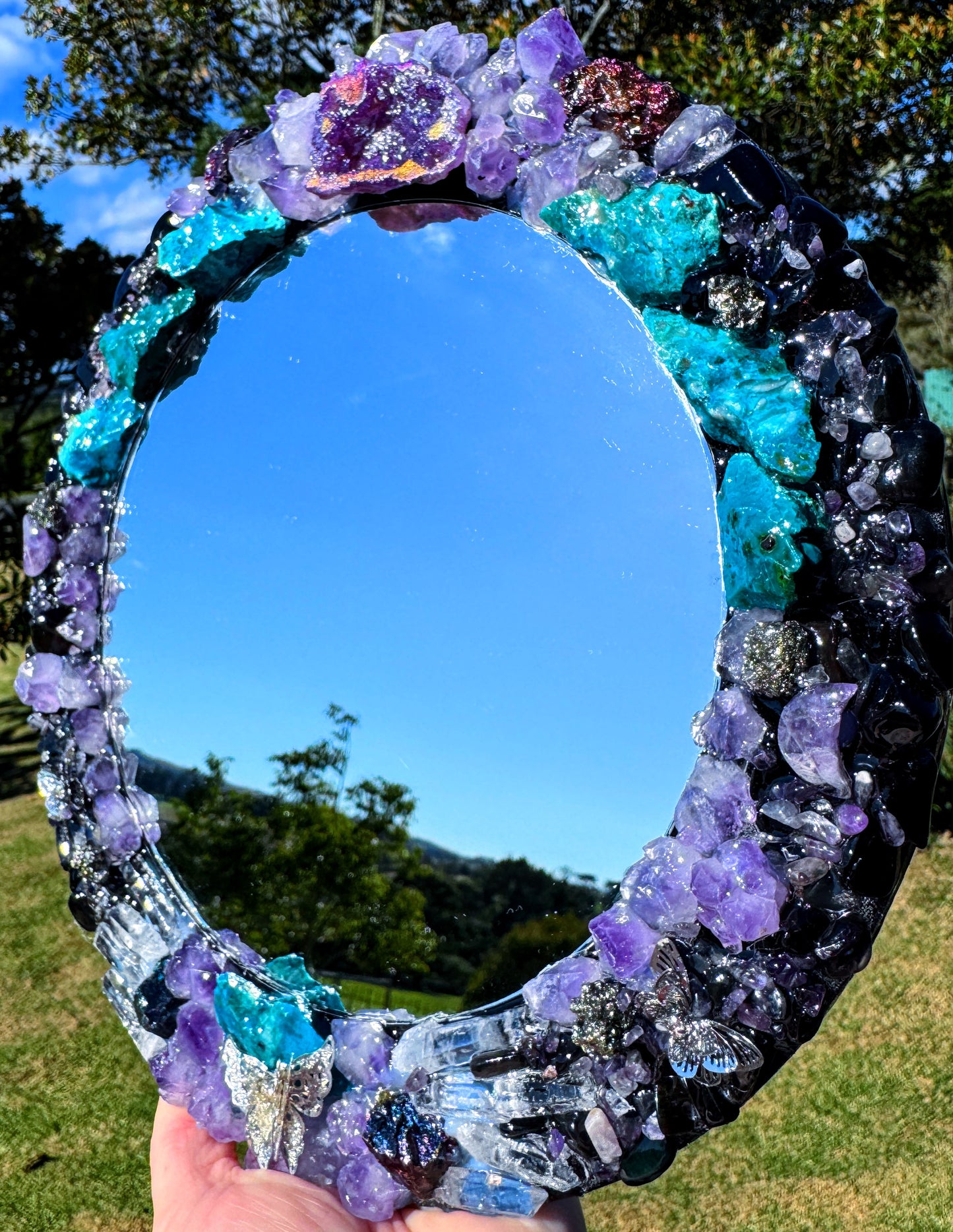 “Mystical Magic” Crystal Mirror 25cm
