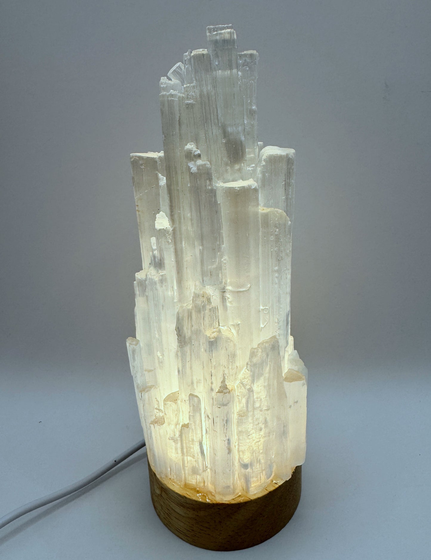 Selenite Lamp 6cm Base.