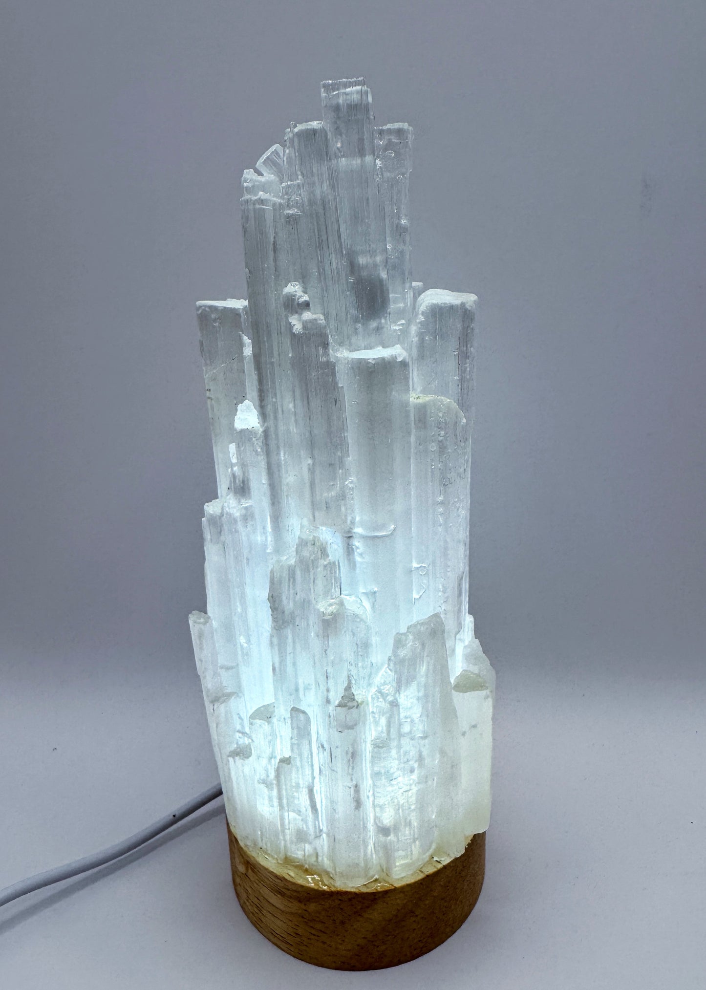 Selenite Lamp 6cm Base.
