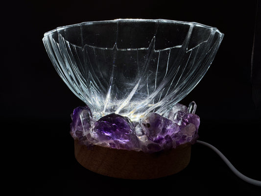 “Amethyst Glow” Crystal Bowl