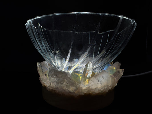 “Rose Glow” Crystal Bowl