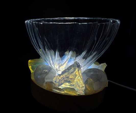 “Opal Glow” Crystal Bowl
