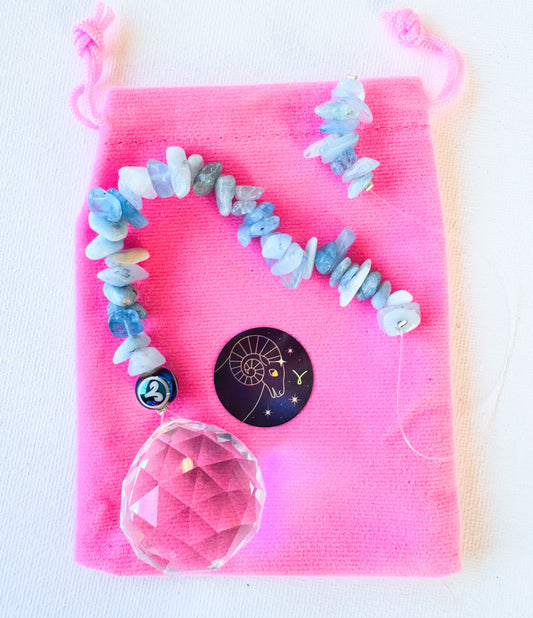 Zodiac Suncatcher With Zodiac Bead.