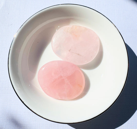 Rose Quartz Palm Stone