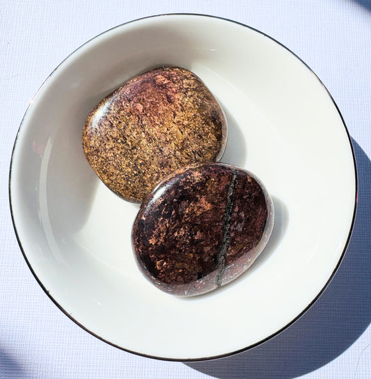 Bronzite Palm Stone