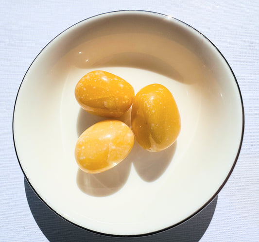 Opaque Yellow Calcite tumble