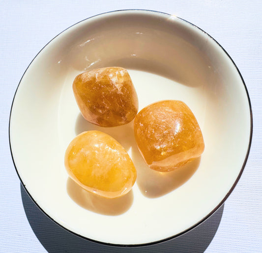 Honey Calcite Tumbles