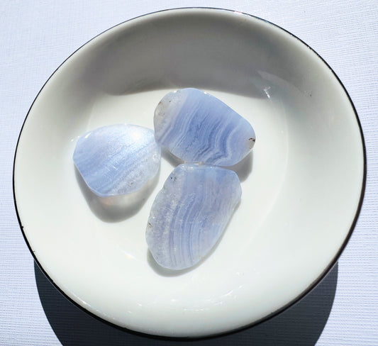 Blue Lace Agate Pieces.