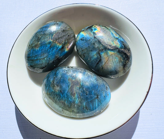 A Grade Large Labradorite Ovals.