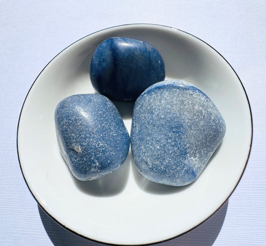 Blue Quartz Large Tumbled Stone