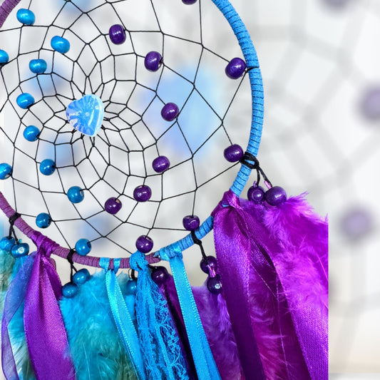 Purple & Turquoise Dream Catcher.