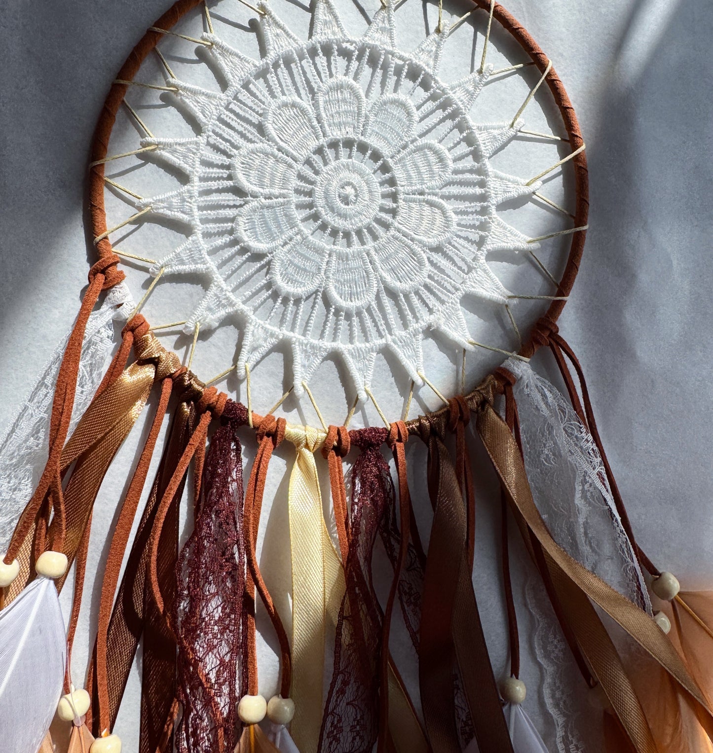 Natural Tones Flower Dream Catcher