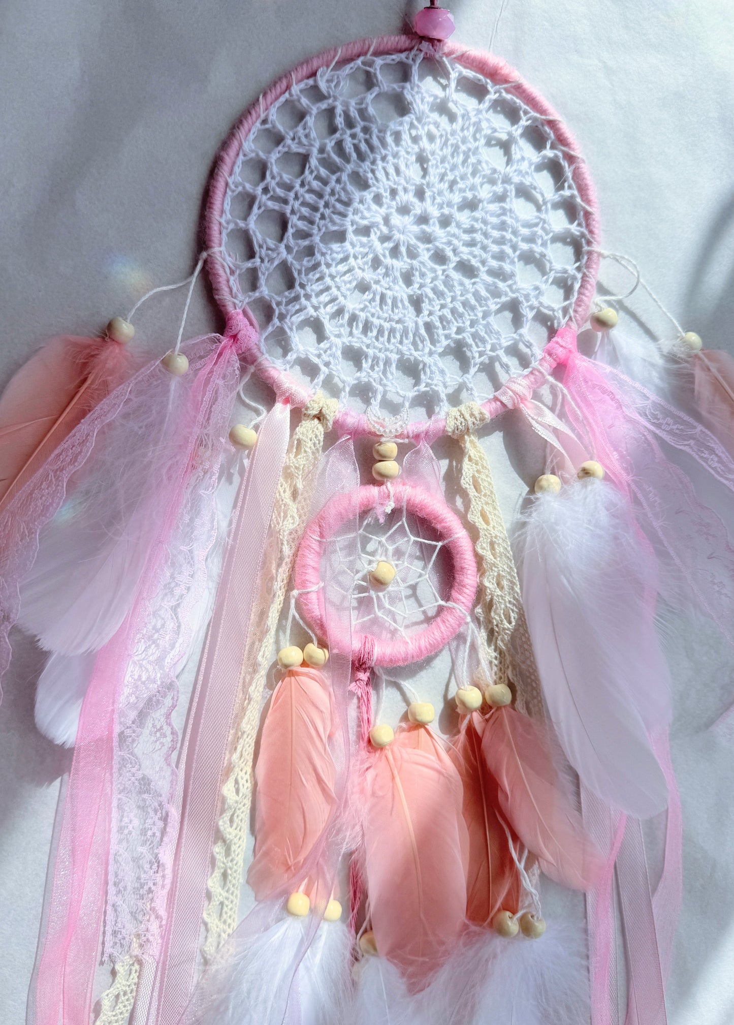 Pink Double Ring Dream Catcher