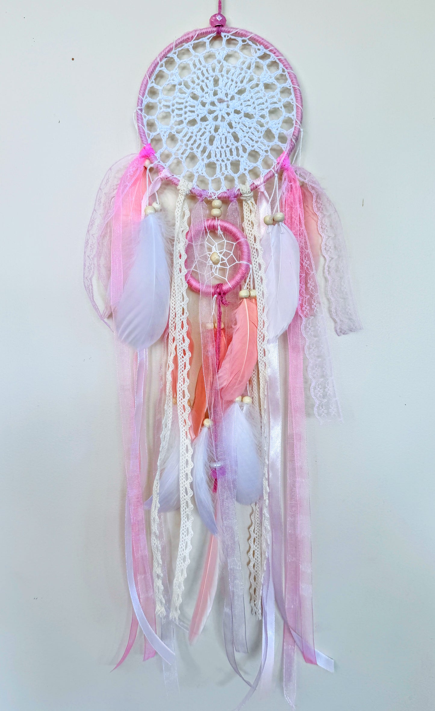 Pink Double Ring Dream Catcher