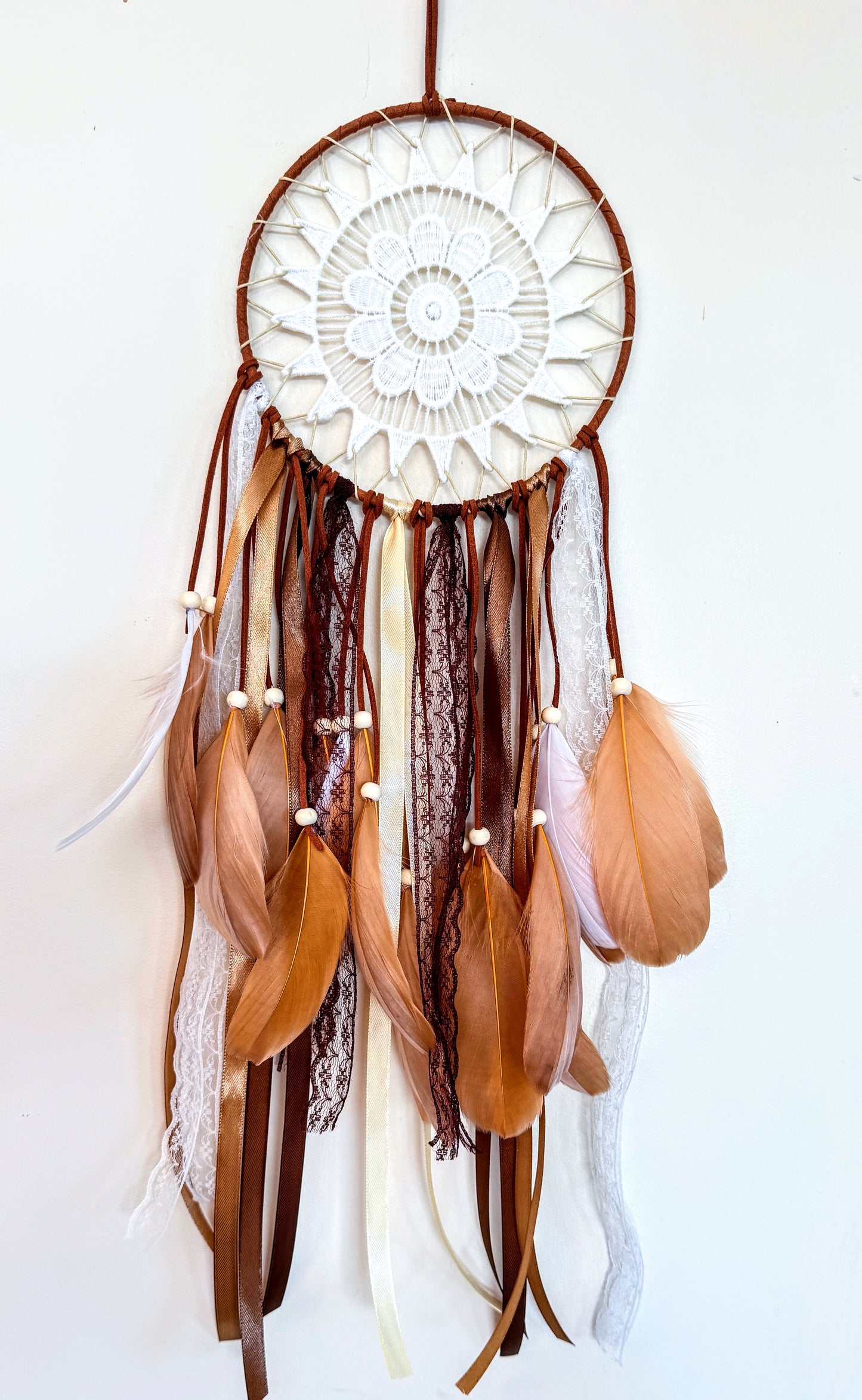 Natural Tones Flower Dream Catcher