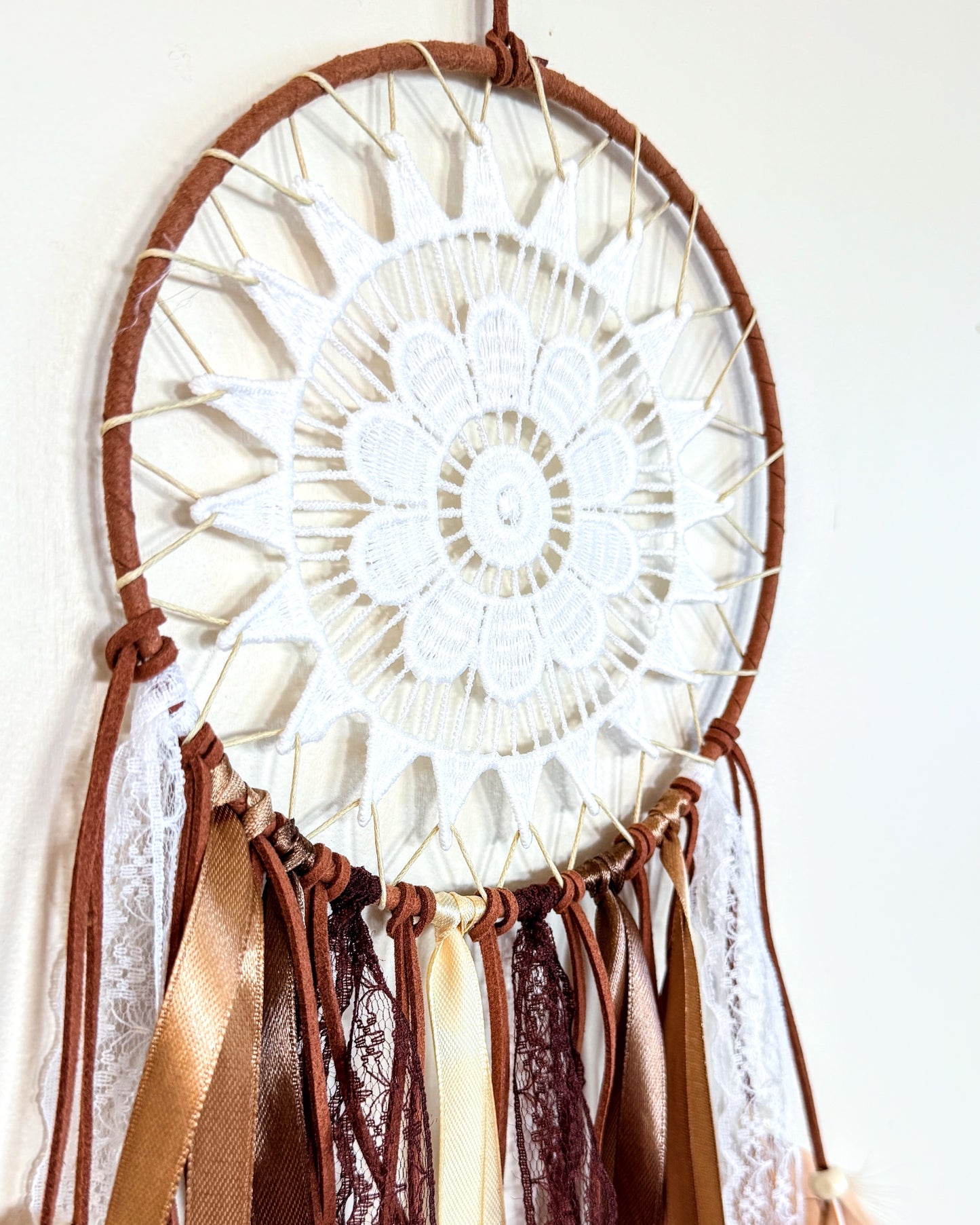 Natural Tones Flower Dream Catcher