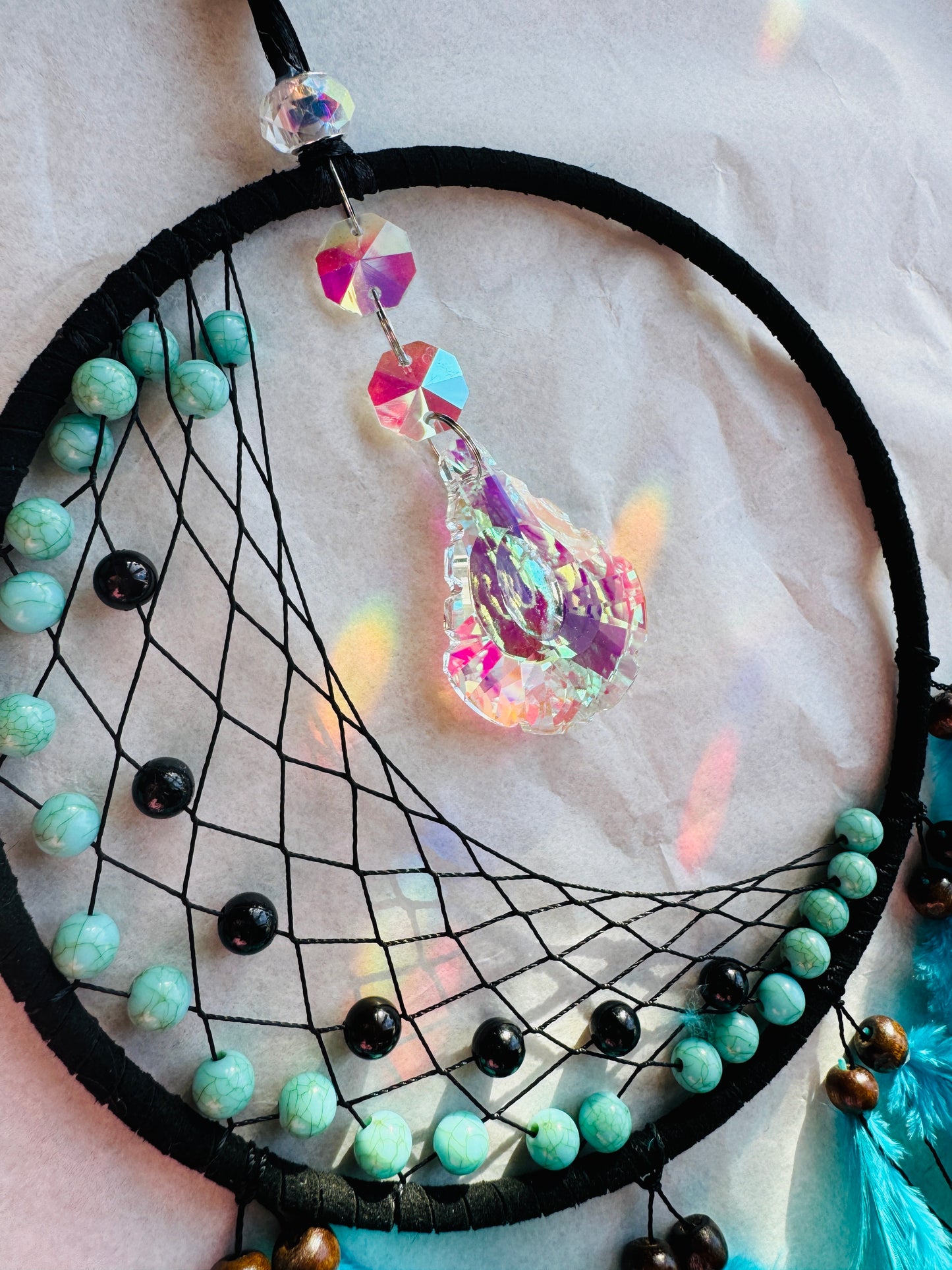 Turquoise Dream Catcher with Sun Catcher