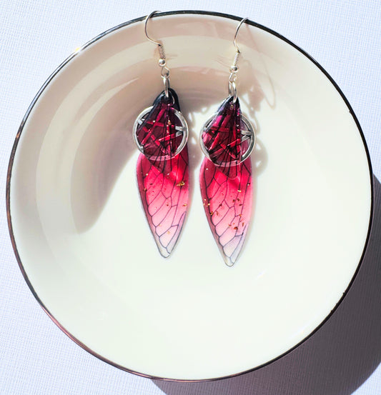 Fairy Wing Pentacle Earrings