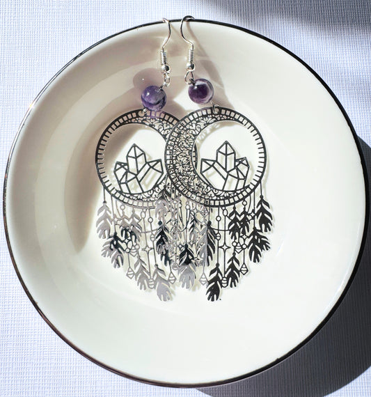 Crystal Moon Earrings